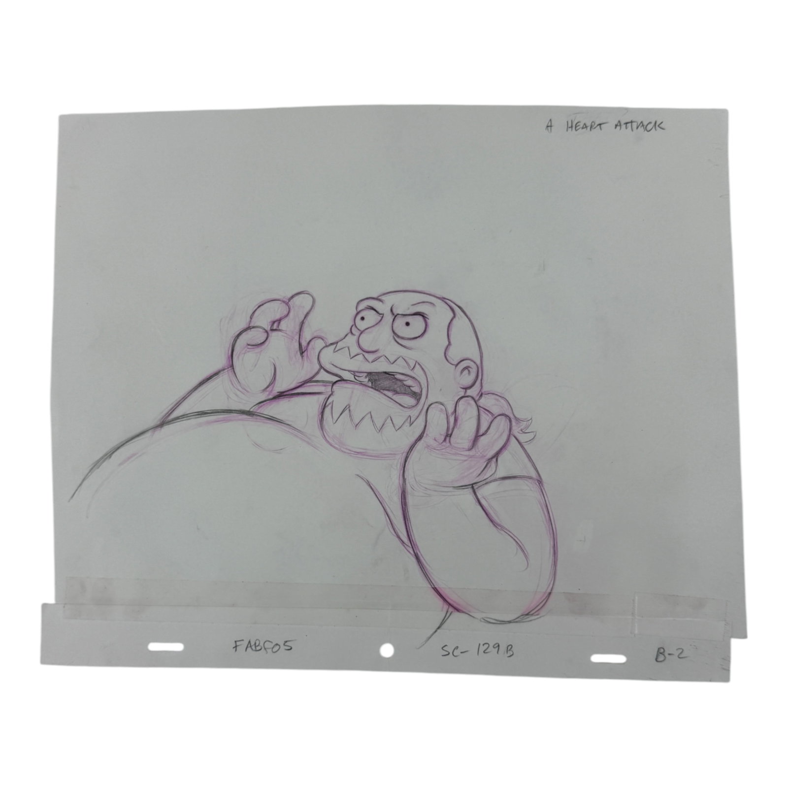 The Simpsons Original Hand Drawn Storyboard Animation Art: The Simpsons Original Hand Drawn Storyboard Animation Art. Size: 12 1/2" x 10".
