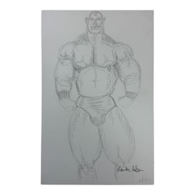 Vintage Randy Coleman Signed & Dated Gay Male Interest Original Drawing Illustration Art 11" x 17"