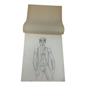 Vintage Randy Coleman Gay Male Interest Original Drawing Illustration Art 11" x 17"