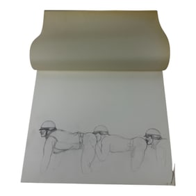 Vintage Randy Coleman Gay Male Interest Original Drawing Illustration Art 11" x 17"