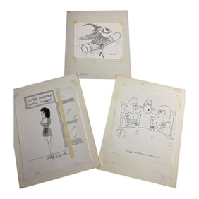 Vintage Erotica Comic Illustrstion Art Adam Magazine Production Storyboard