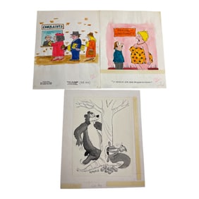 Vintage Erotica Comic Illustrstion Art Adam Magazine Production Storyboard