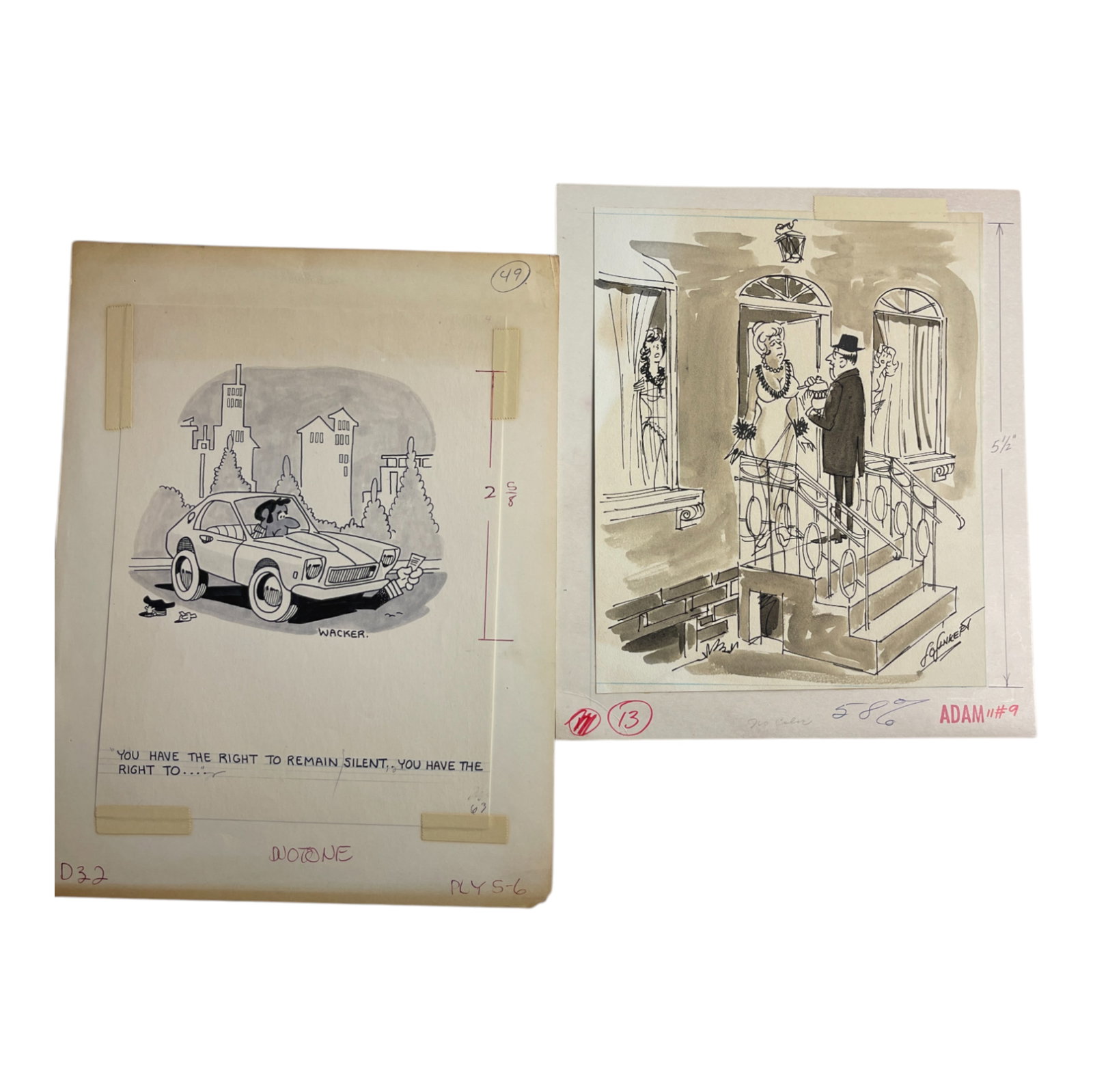 Vintage Erotica Comic Illustrstion Art Adam Magazine Production Storyboard: Vintage Erotica Comic Illustrstion Art Adam Magazine Production Storyboard 13 in x 10 in