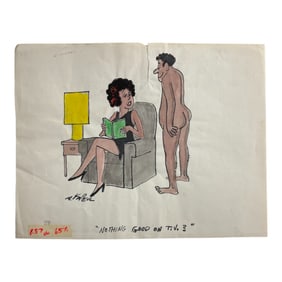 Vintage Erotica Comic Illustrstion Art Adam Magazine Production Storyboard