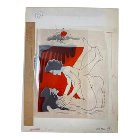 Vintage Erotica Comic Illustrstion Art Adam Magazine Production Storyboard