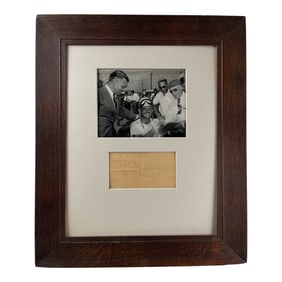 Clark Gable Cut Signature with 8x10 B&W Photograph