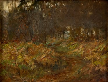 Attributed to Ernest Lawson - Oil on Canvas Landscape, Signed Lower Right