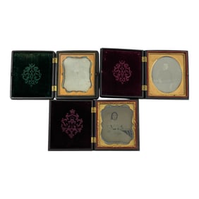 Antique 1800s Daguerreotype Photographs in Cases