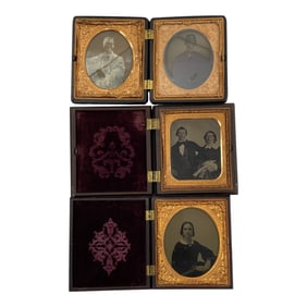 Antique 1800s Tintype Photographs in Cases
