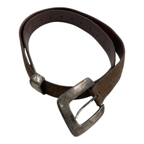 Vintage Douglas Magnus Sterling Silver Belt Buckle and Belt Loop, Santa Fe