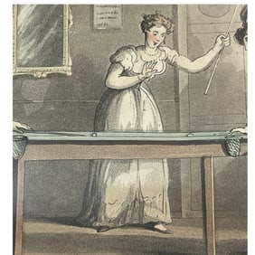 Thomas Rowlandson - The Billiard Table Aquatint Etching