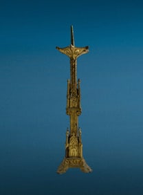 Pugin Style Gothic Revival Mid 19th Century Candlestick Holder
