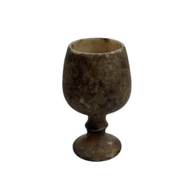 Ancient Chinese Carved White Jade Cup