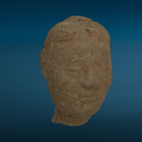 Ancient Chinese Tang Dynasty Pottery Head 4.5" inches