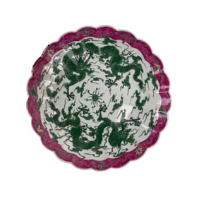 Chinese Large Porcelain Dragon Plate