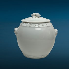 Antique Chinese Blanc de Chine Porcelain Jar