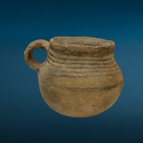 Ancient Egyptian Painted Pottery Jar