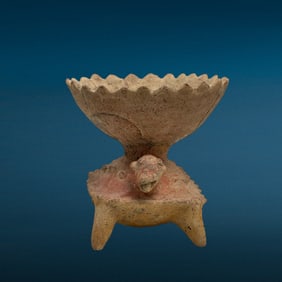 Ancient Pre Columbian Mayan Culture Pottery Turtle Vase