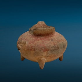 Ancient Pre Columbian Mayan Culture Pottery Bowl Vase