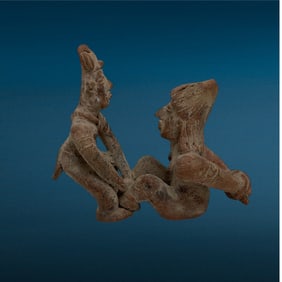 Ancient Pre Columbian Mayan Pottery Figure