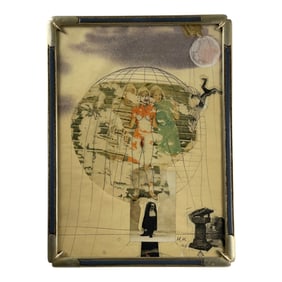 Hannah Höch (1889-1978) Paper Collage and Ink On Paper Signed H.H. 1969