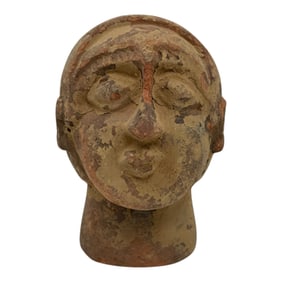 Pre-Columbian Terracotta Head Cast Figure