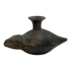 Pre-Columbian Chimu Blackware Pottery Vessel