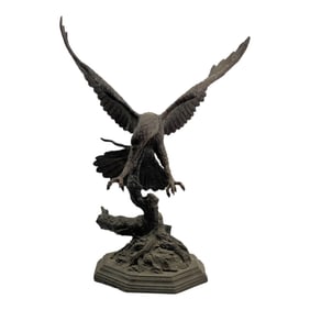 Antique Bronze Eagle Statue