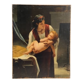 Attributed to Francisco De Goya (1746-1828) - Italian Mother and Child, Oil on Canvas