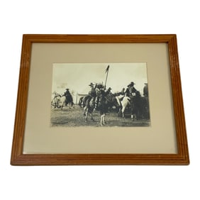 Original Silver Gelatin Photograph from Glass Negative c. 1890 - Indian Encampment