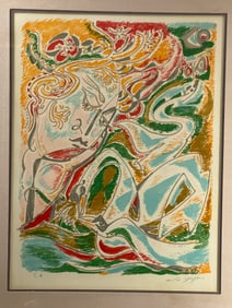 Andre Masson - "Leda Et Le Cygne" Hand Signed Artist Proof Lithograph