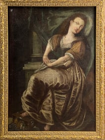 In The Style of Peter Paul Rubens - 17th Century Oil on Canvas Portrait of Woman