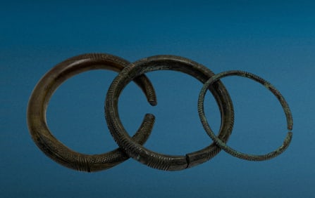 Ancient Tribal Southeast Asian/African Bronze Bangle Bracelets