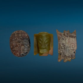 Antique Chinese Carved Jade Pendants