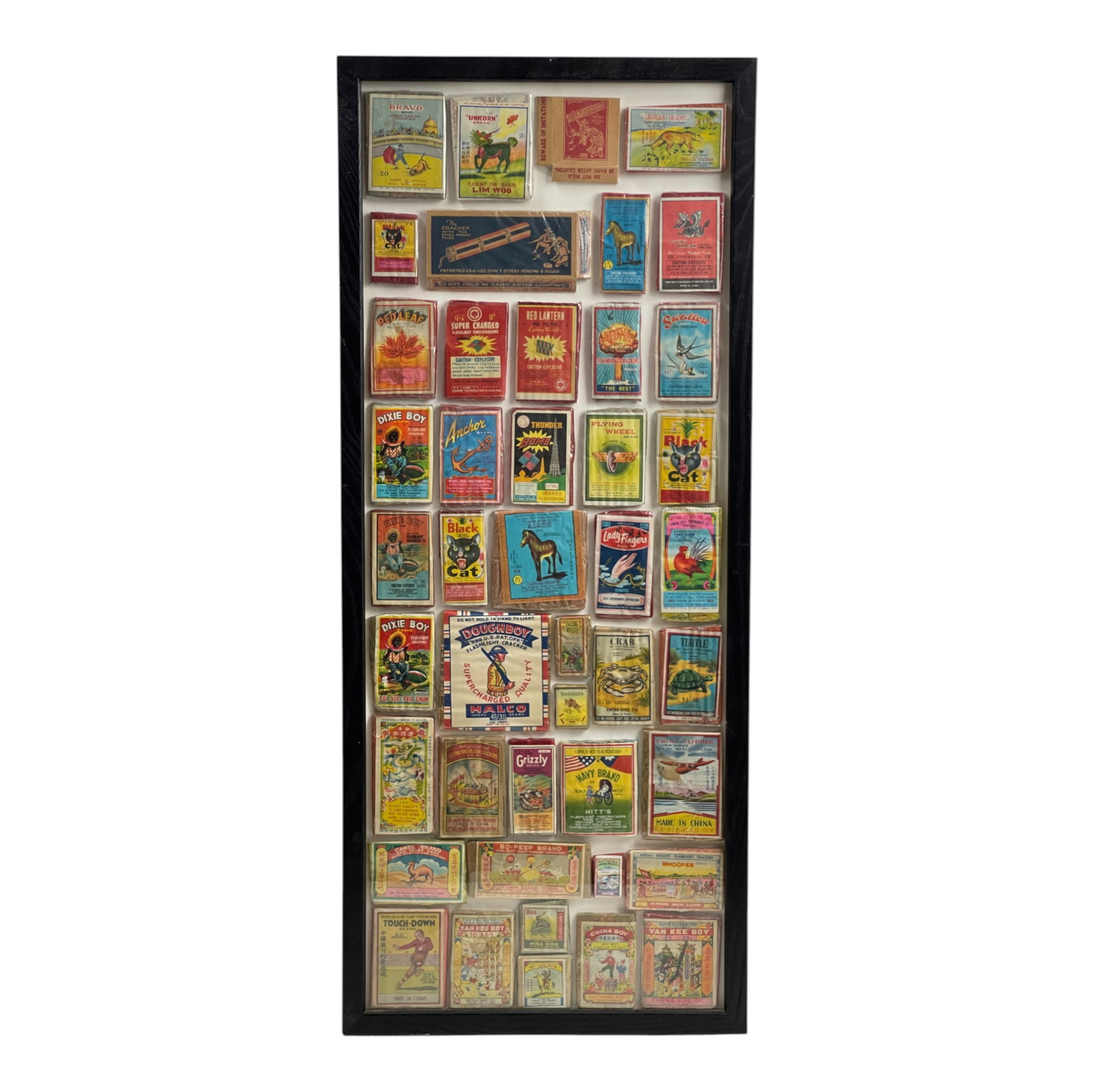 Vintage Macau, China Firecrackers in Frame: Vintage Macau, China Firecrackers in Frame. Size with frame: 13" x 31".