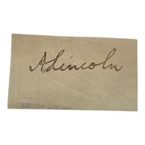 Abraham Lincoln (1809-1865) 16th U.S. President Cut Signature