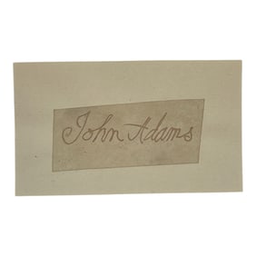 John Adams (1735-1826) 2nd U.S. President Cut Signature
