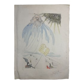 Salvador Dali - Moses Pencil Signed and Numbered Color Lithograph 241/250