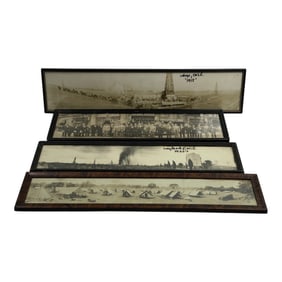 Antique Panorama California Photographs in Frame