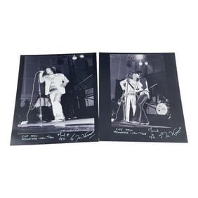 Ian Wright Silver Gelatin City Hall Concert Photo signed 1973 Mick Jagger Lot of 2