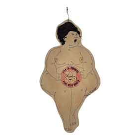 ANDY WARHOL Signed Costume Design Drawing CHRISTMAS ORNAMENTS Fashion