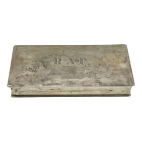 Sterling Silver Wood Insert Box 432 Grams 7 1/2 x 3 1/2 x 1 1/2 inches