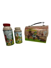 Vintage Americana Western Metal Lunch Box Grizzly Adams