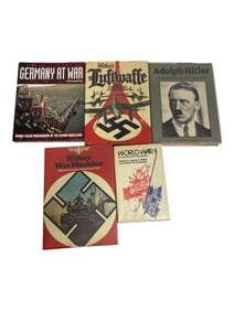 Vintage World War II Adolf Hilter Historical Book Lot
