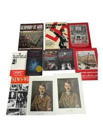 Vintage World War II Adolf Hilter Historical Book Lot