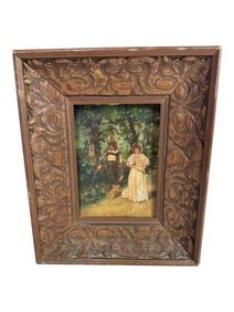 Vintage Oil on Canvas Painting Framed Framed