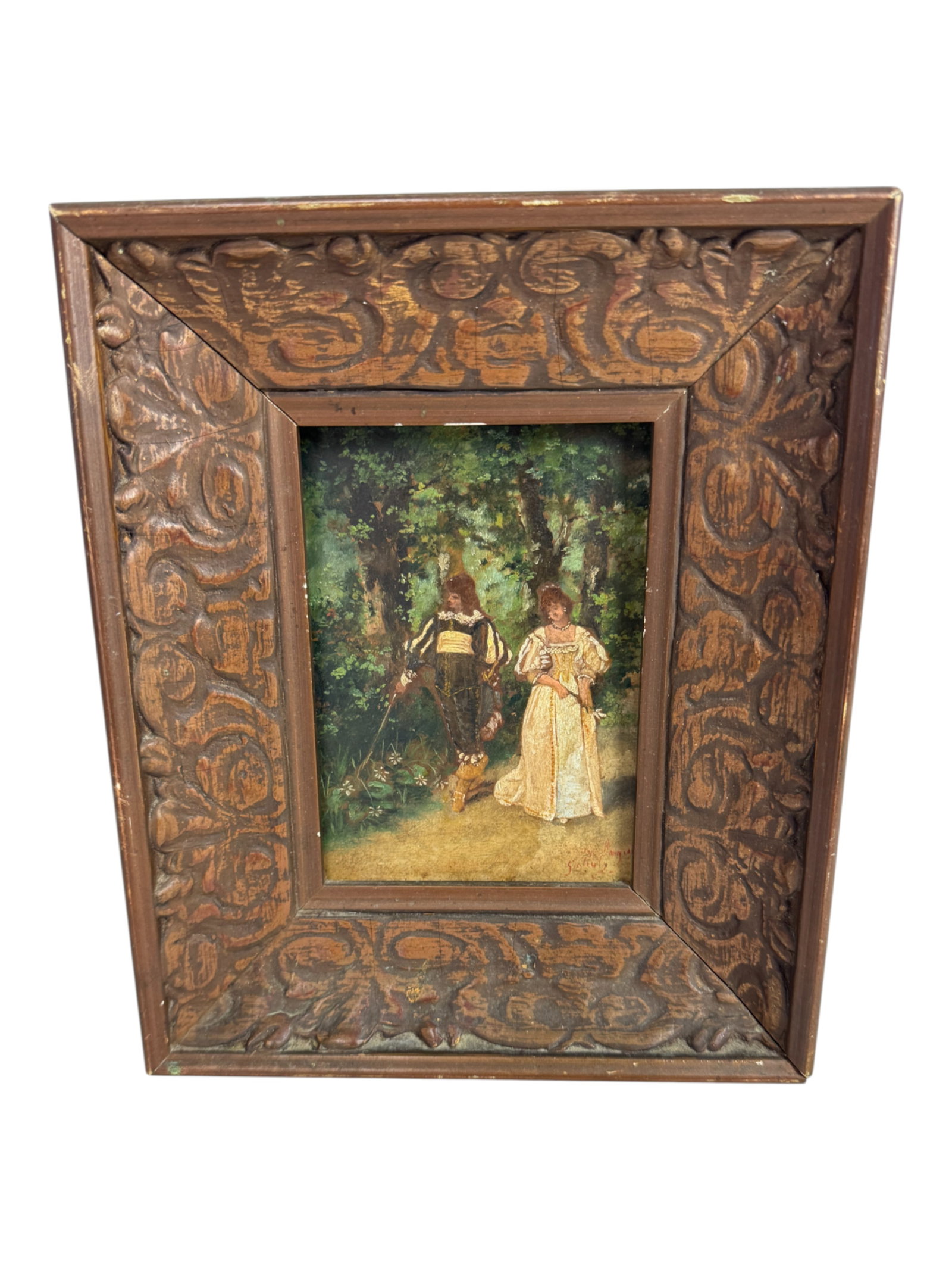 Vintage Oil on Canvas Painting Framed Framed: Vintage Oil on Canvas Painting Framed Framed size: 9 x8 inches