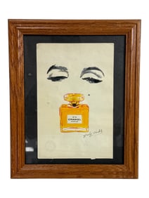 Andy Warhol Painting Marker on Paper Chanel N5