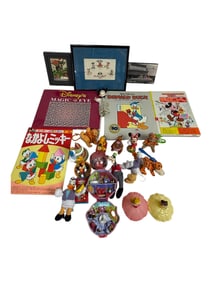 Vintage Disney Mickey Mouse Art Book Toy Lot