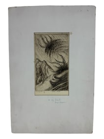 Vintage Engraving Aerial Mass signed N. Brigante 2/14